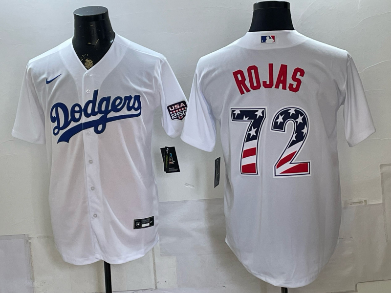 men Los Angeles Dodgers #72 Rojas white Game 2026 Nike MLB Jersey 0726001